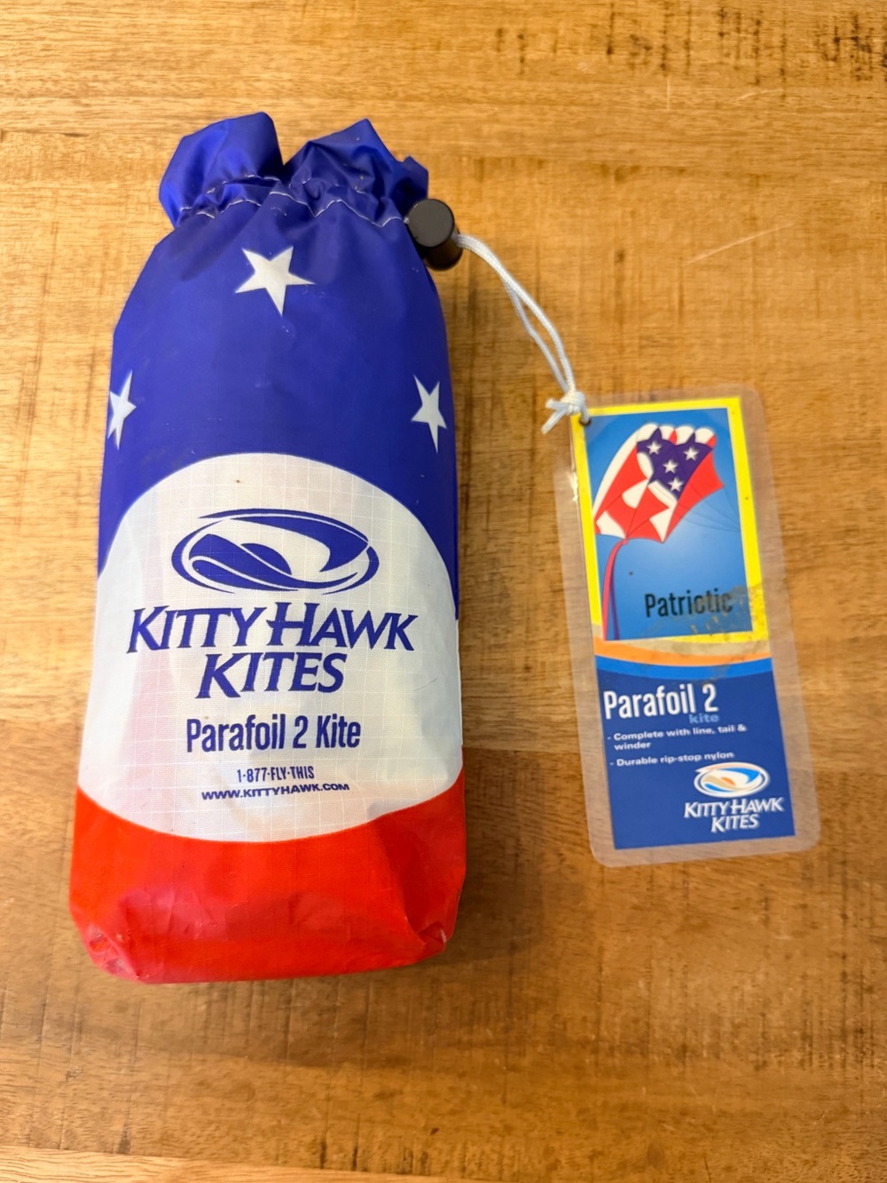Kitty Hawk Kites Parafoil 2 Kite with tags in bag American flag design